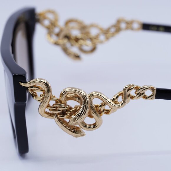 🕶️ New Roberto Cavalli SRC014M 700G Sunglasses - Black/Gold Frame - Picture 4 of 10